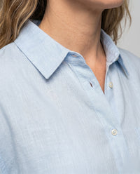 Kerstin Casual Linen Blouse with Chest Pocket