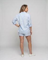 Kerstin Casual Linen Blouse with Chest Pocket