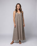 Kerstin Linen Dress with V-Neck