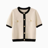 Kiara Knit Cardigan with Pockets in Beige