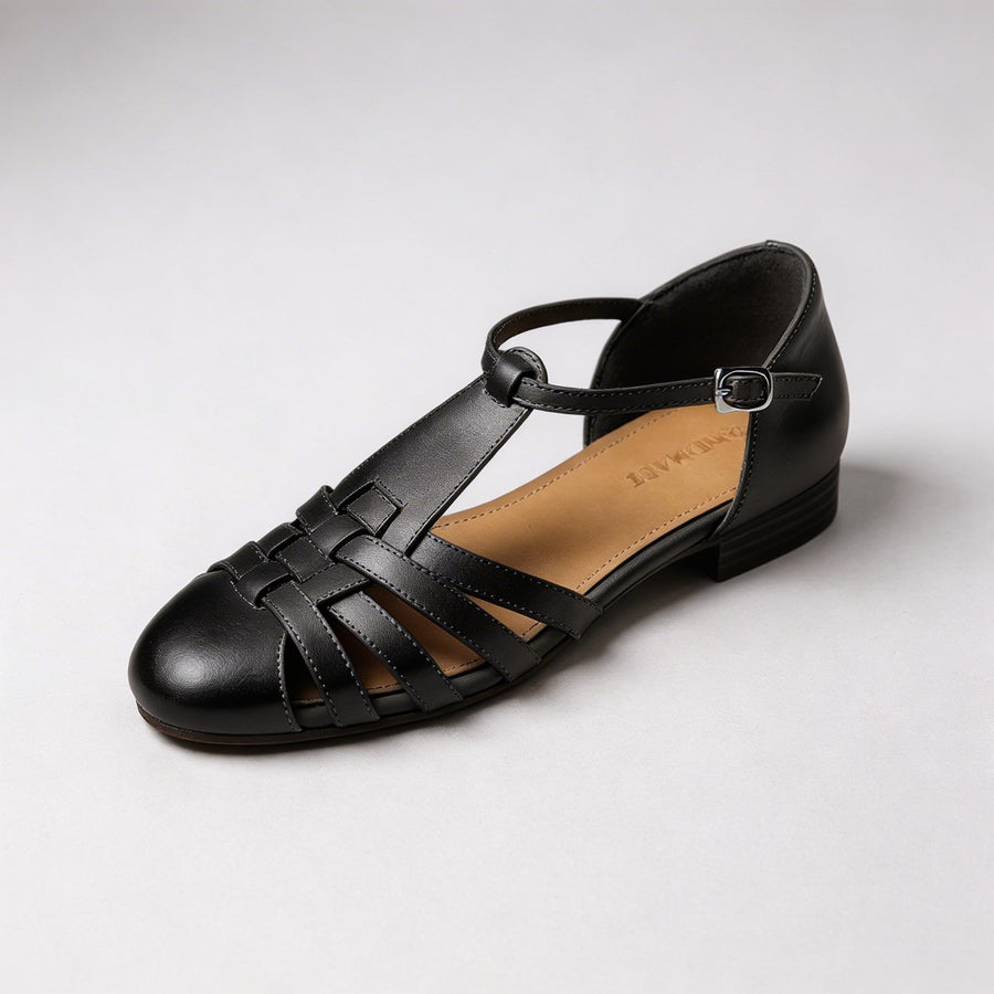 Kinsley T-Strap Sandal in Charcoal
