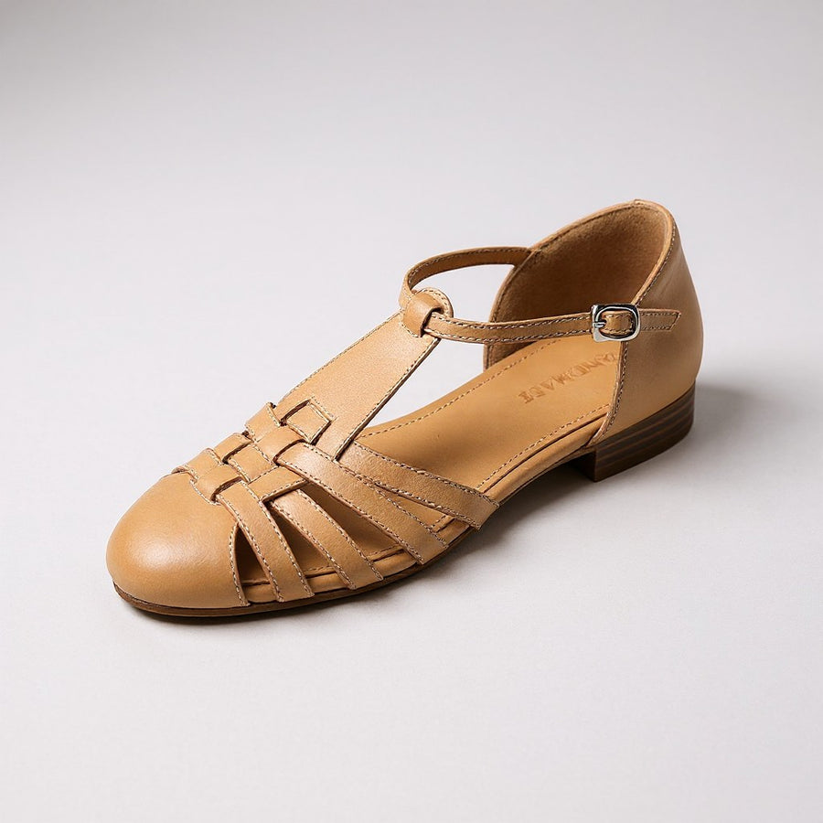 Kinsley T-Strap Sandal in Taupe
