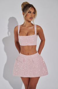 Lorena Mini Skirt - Blush