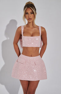 Lorena Mini Skirt - Blush