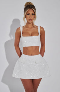 Lorena Mini Skirt - Ivory