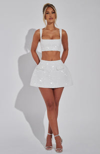 Lorena Mini Skirt - Ivory