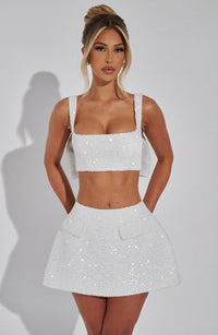 Lorena Mini Skirt - Ivory