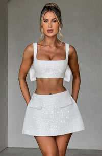 Lorena Mini Skirt - Ivory