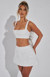Lorena Mini Skirt - Ivory