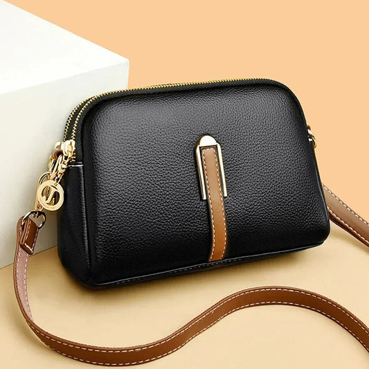 Kirra Women's Leather Crossbody Bag in Black