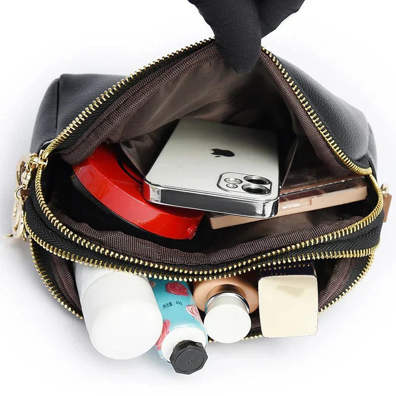 Kirra Women's Leather Crossbody Bag in Cream