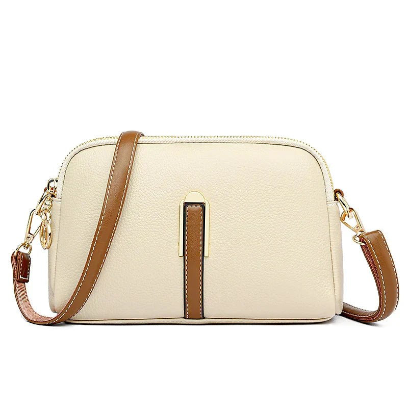 Kirra Women's Leather Crossbody Bag in Cream