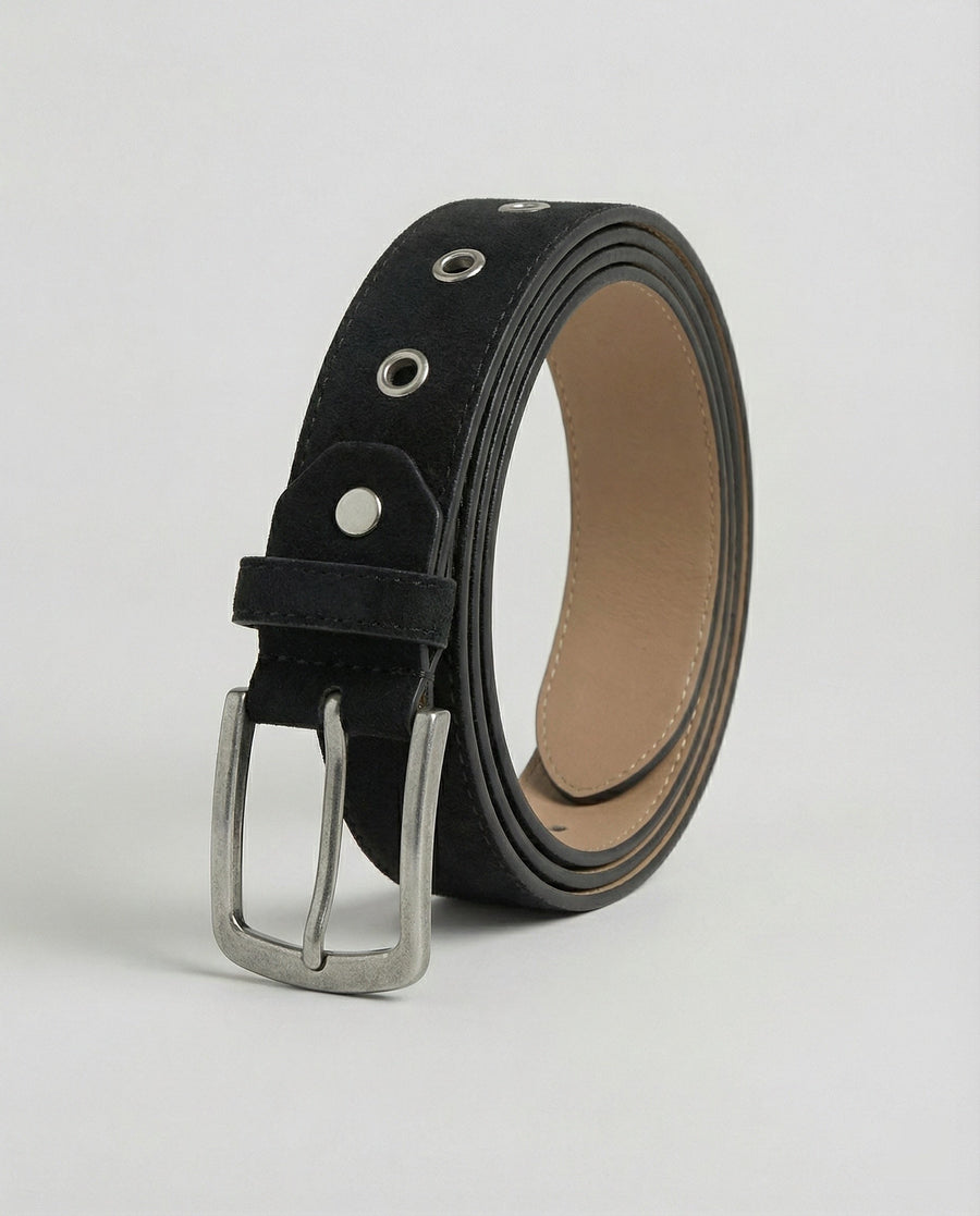 Koen Elegant Leather Belt with Belted in Black