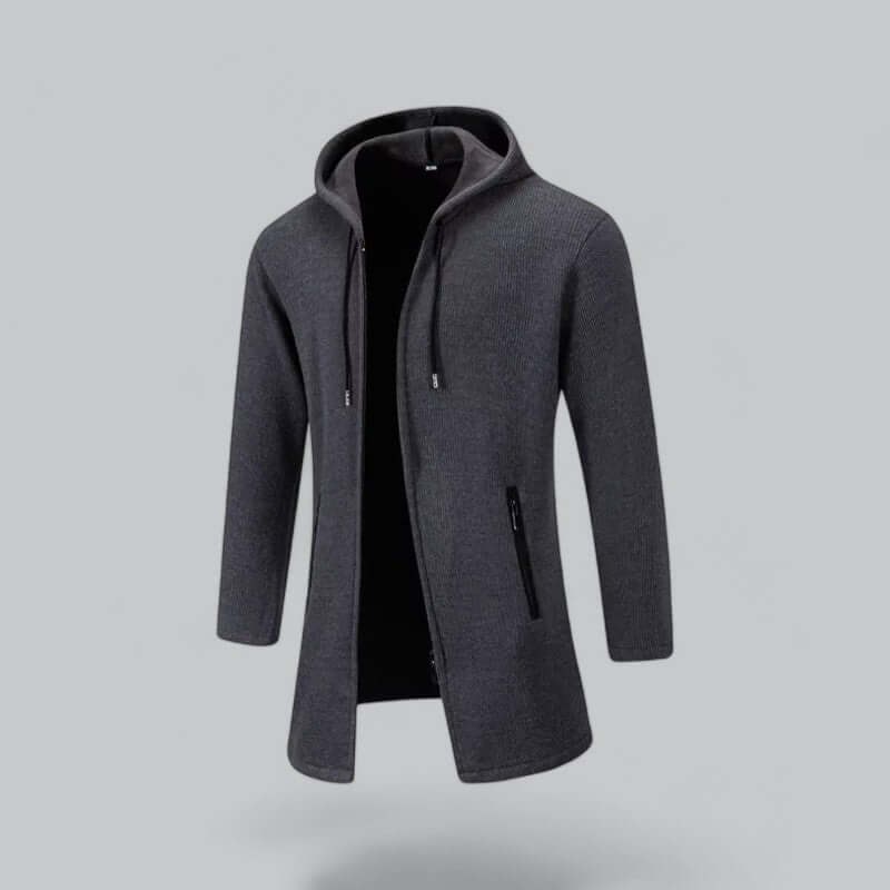 Koen Warm Coat in Dark Grey