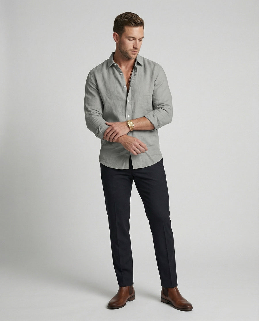 Konrad Linen Shirt in Multicolour