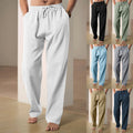 Konrad Linen Trousers with Elastic Waist and Side Pockets