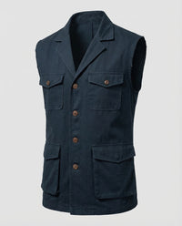Konrad Vest with Pockets in Navy