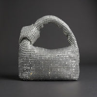 Kylie Knot-Handle Mini Bag in Silver