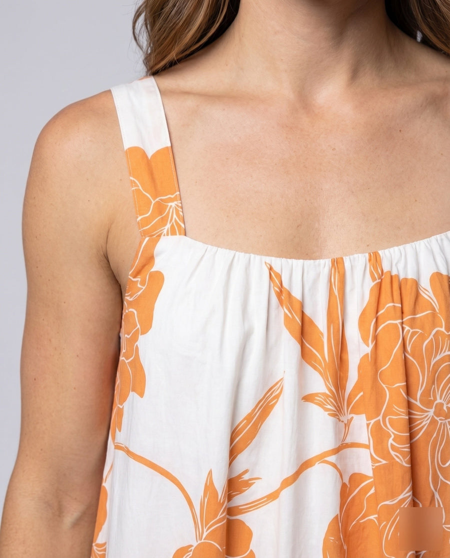 Kyra Linen Dress with Pockets and Pleated