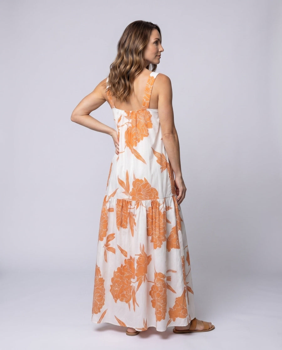 Kyra Linen Dress with Pockets and Pleated