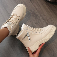 Kyra Warm Boots with Zip Front in White