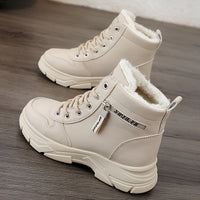 Kyra Warm Boots with Zip Front in White