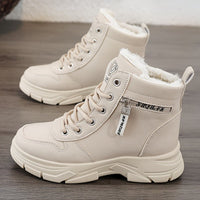 Kyra Warm Boots with Zip Front in White