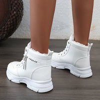 Kyra Warm Boots with Zip Front in White