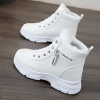 Kyra Warm Boots with Zip Front in White