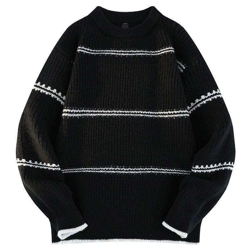 Lacey Knit Sweater in Black