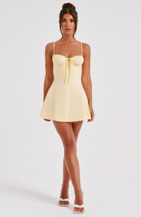 Dora Mini Dress – Lemon
