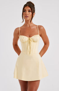 Dora Mini Dress – Lemon