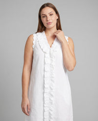 Lacey Mini Dress with Pockets and Ruffles