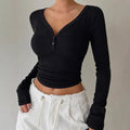 Lacey Shirt with V-Neck and Button Front