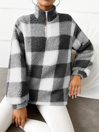 Lacey Sweater with Zip Front in Black