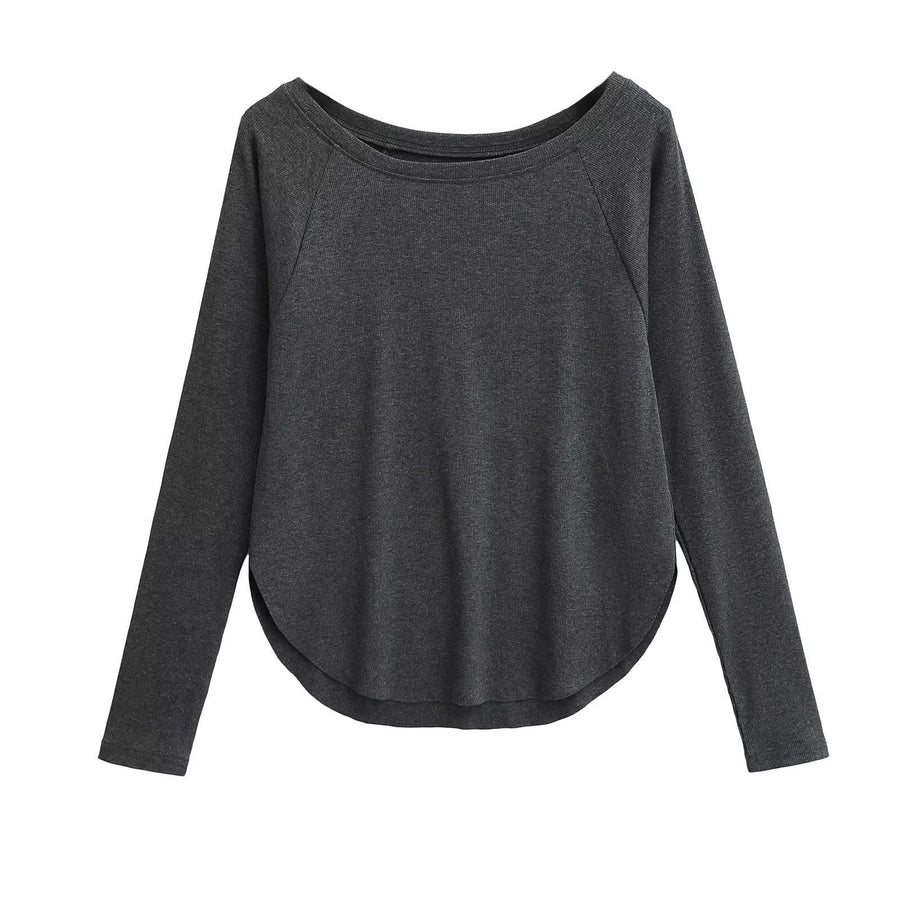 Lael Casual Shirt with Long Sleeve in Dark Grey