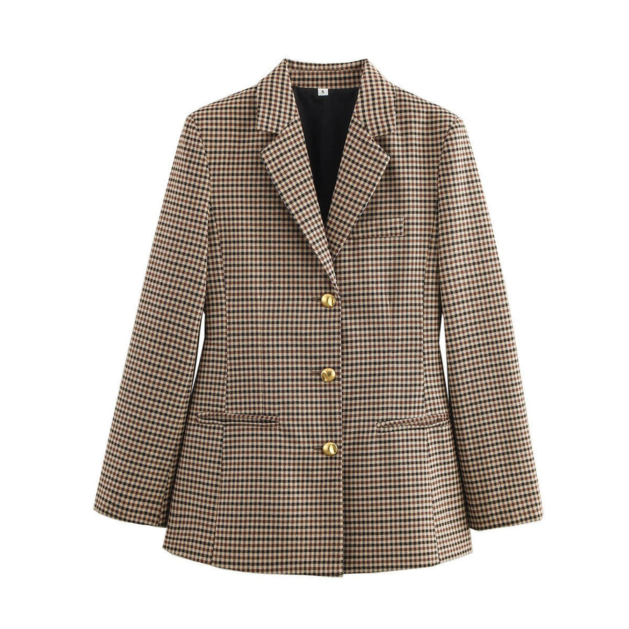 Lael Jacket with Checked in Mantel
