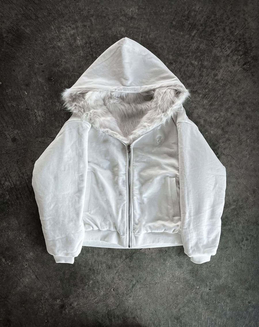 Lael Jacket with Hood in White