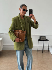 Laila Casual Blazer with Oversized in Green