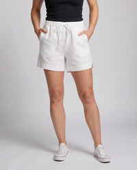 Laila Casual Linen Shorts with Elastic Waist and Pockets