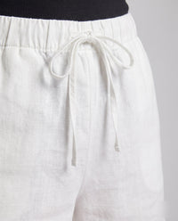 Laila Casual Linen Shorts with Elastic Waist and Pockets