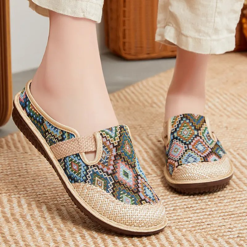 Laila Orthopaedic Linen Sandals