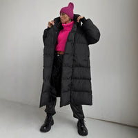 Laila Quilted Jacket with Zip Front and Hood