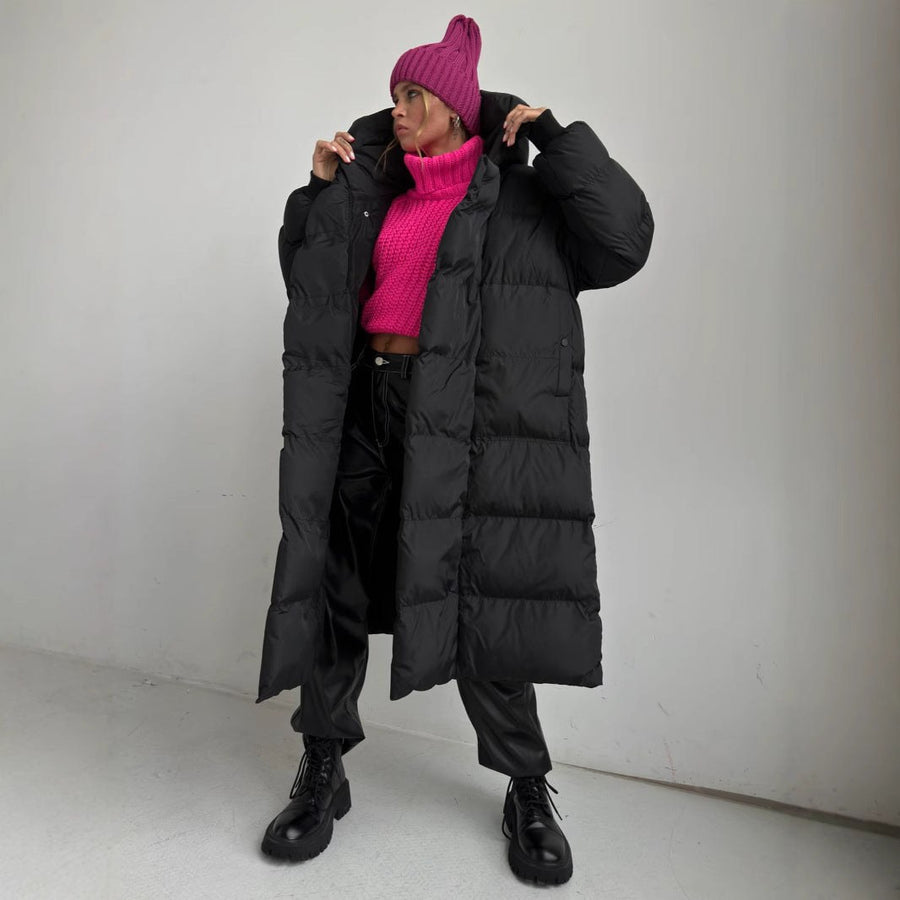 Laila Quilted Jacket with Zip Front and Hood