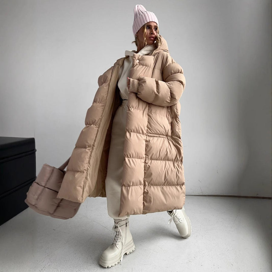 Laila Quilted Jacket with Zip Front and Hood