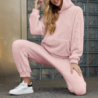Laila Set with Pockets and Hood in Pink