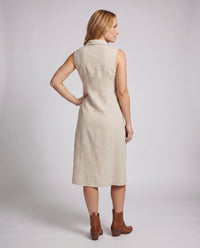 Laila Shirt Dress with V-Neck and Pockets