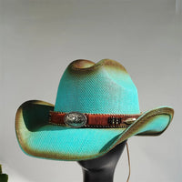 Lainey Cowboy Hat in Aqua