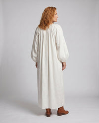 Lana Elegant Linen Maxi Dress with Ruffles