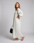 Lana Elegant Linen Maxi Dress with Ruffles